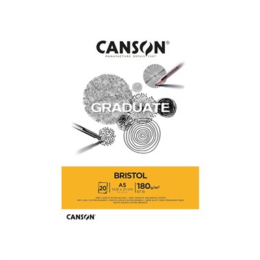Blocchi Canson Graduate Bristol A5 20F 180 gr.