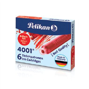 Cartucce Stilografiche Pelikan TP/6 Rosso 6 pz.