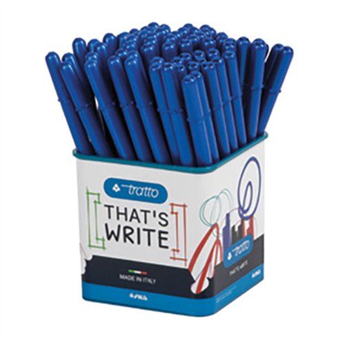 Pennarelli Tratto Pen  Barattolo 50 pz. Blu (Fine Stock)