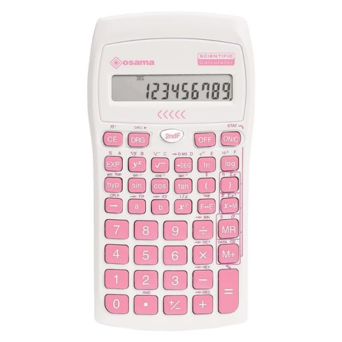 Calcolatrice Osama Scientifica OS 84019079 Bianco\Rosa