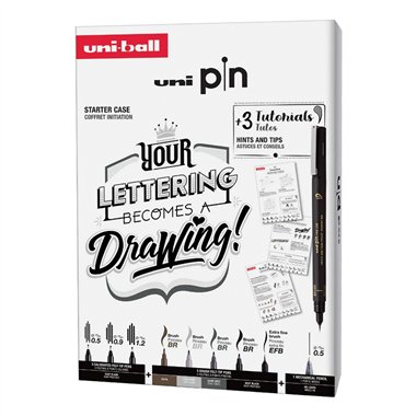 Pennarelli Pigment Uni Pin Starter Kit Lettering