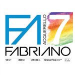 Blocchi Disegno Fabriano F7 24x33 12 ff  Grana Fine Acquarel