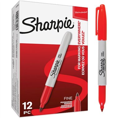 Marker Sharpie Fine Rosso 12 pz.