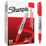Marker Sharpie Fine Rosso 12 pz.