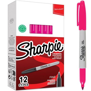 Marker Sharpie Fine Rosa 12 pz. (Fine Stock)
