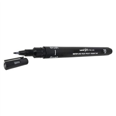 Pennarelli Pigment Uni Pin Brush Nero 12 pz.