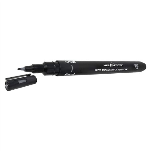 Pennarelli Pigment Uni Pin Brush Nero 12 pz.