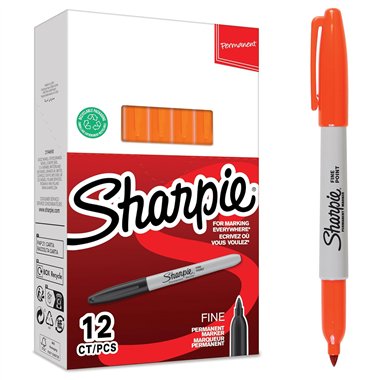 Marker Sharpie Fine Arancione 12 pz. (Fine Stock)