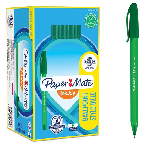 Penne Paper Mate Inkjoy 100 Cap Verde 50 pz.