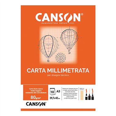 Blocchi Carta Millimetrata Canson 29x42 10F 10 pz.