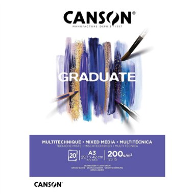 Blocchi Canson Graduate Mix 378 A3 20F 200 gr.