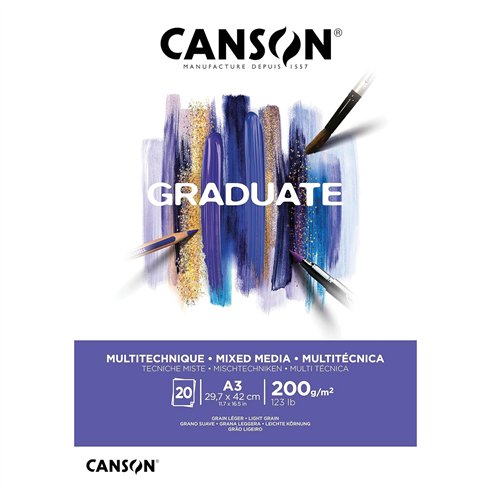 Blocchi Canson Graduate Mix 378 A3 20F 200 gr.