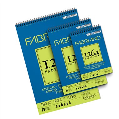Blocchi Fabriano 1264 Disegno A3 180 gr. Spiral 50 ff
