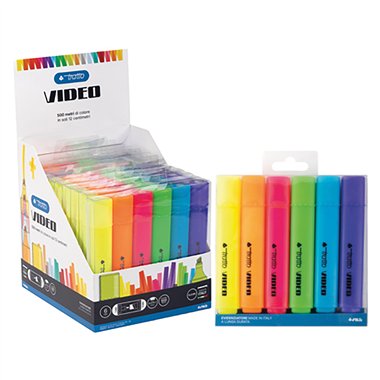 Evidenziatori Tratto Video Classic   6 colori