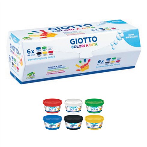 Colori a dita Giotto 100 gr. 6 colori
