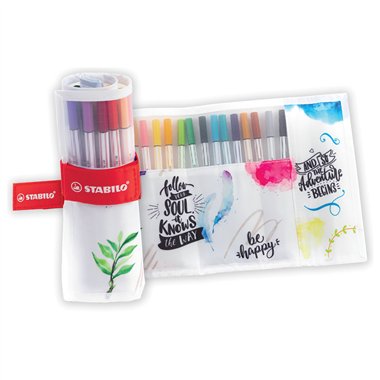 Pennarelli Stabilo Pen 68  Brush  Rollerset IT568/18-41 a 18 colori