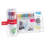 Pennarelli Stabilo Pen 68  Brush  Rollerset IT568/18-41 a 18 colori