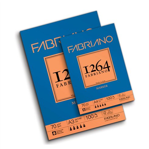 Blocchi Fabriano 1264 Marker A4 70 gr. Collato 100 ff