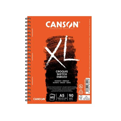 Blocchi Canson XL Croquis A5  60 ff 90 gr. lato lungo
