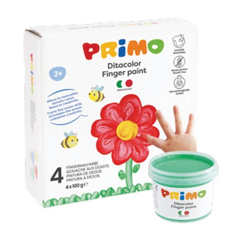 Colori a dita Primo 100 gr. 4 colori