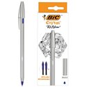 Penne Bic Cristal Re New Argento Blu