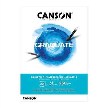 Blocchi Canson Graduate Watercolour A3 20F 250 gr.