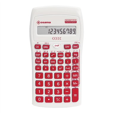Calcolatrice Osama Scientifica OS 84019079 Bianco\Rosso