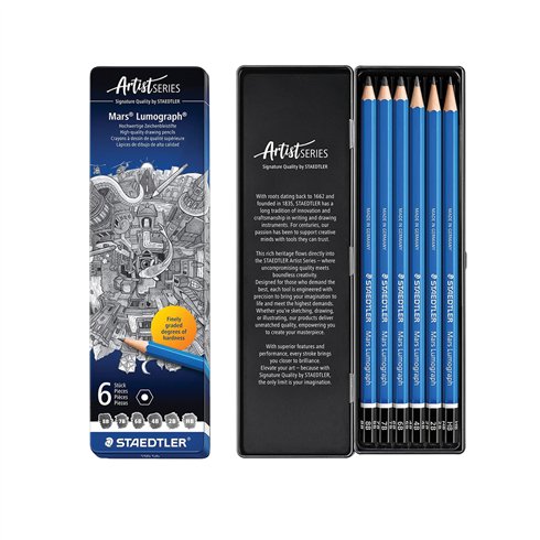 Matite Staedtler Lumograph Set  6 gradazioni medie