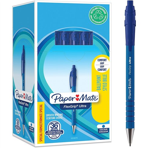 Penne Paper Mate Flexgrip Ultra Blu 12 pz.