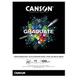 Blocchi Canson Graduate Black A3 20F 120 gr.