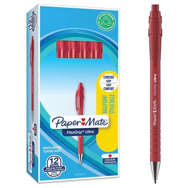 Penne Paper Mate Flexgrip Ultra Rosso 12 pz.