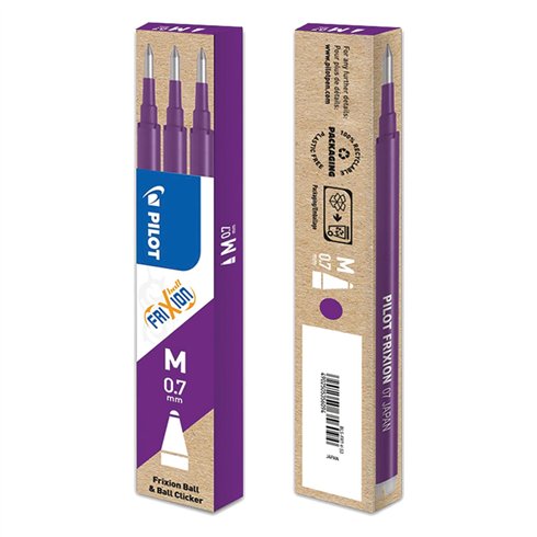 Refills Pilot Frixion Ball 0,7 Viola 3 pz.