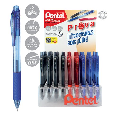 Pentel 26 Expo 0022421 Energel BLN104 0.4 36 pz. + 24 Refil OM