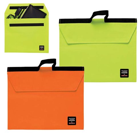 Cartella con maniglia in nylon Fluo Arda 37x29 0224FLU