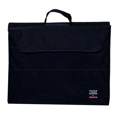 Cartella con maniglia in nylon Nera Arda 37x29 0224N