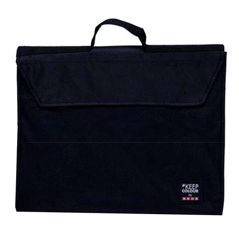 Cartella con maniglia in nylon Nera Arda 37x29 0224N