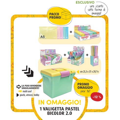 Pacco Promo Arda Pastel Bicolor 2.0 64 pz. 170PP + Omaggio