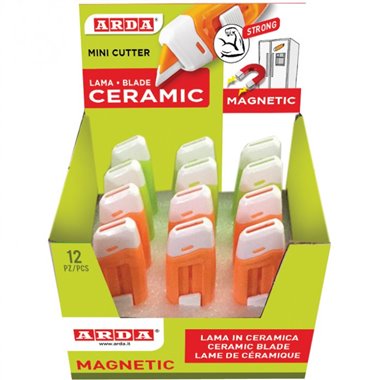 Cutter Arda magnetici con lama ceramica 12 pz. 624 (Fine Stock)