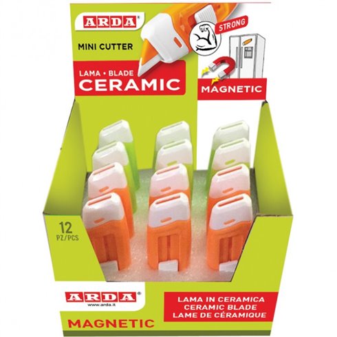 Cutter Arda magnetici con lama ceramica 12 pz. 624 (Fine Stock)