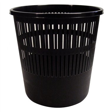 Cestino Gettacarte Arda forato 12 Lt. Nero