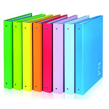 Cartelle 4 anelli Newcolor Lucida Assortita A4
