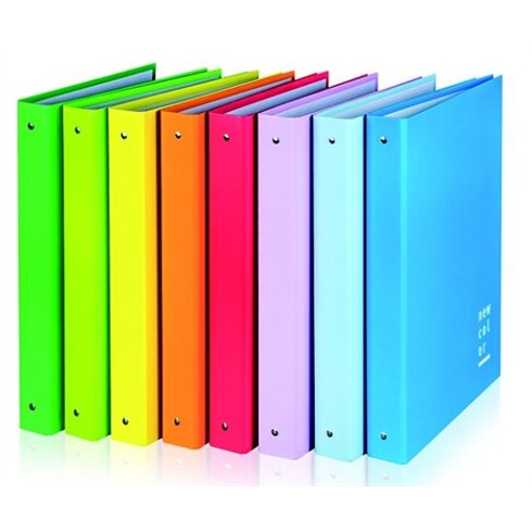 Cartelle 4 anelli Newcolor Lucida Assortita A4