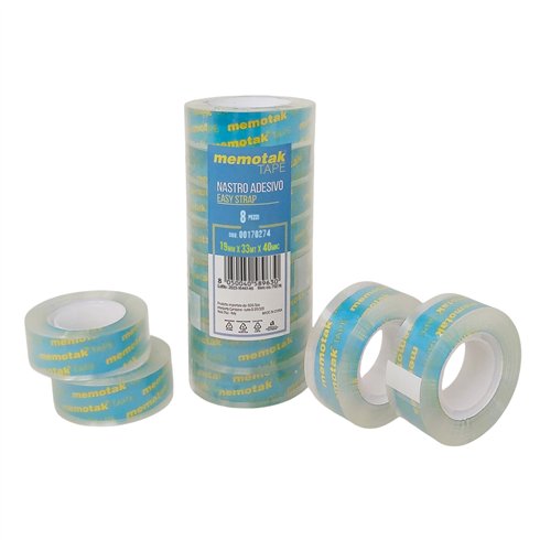 Nastro Adesivo Memotak Tape 19x33 8 pz. Easy Strap