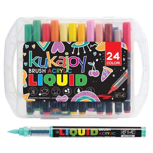 Pennarelli Kukajoy Brush Liquid Acrylic a 24