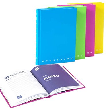 Diario non datato Monocromo Fluo Std 12 mesi