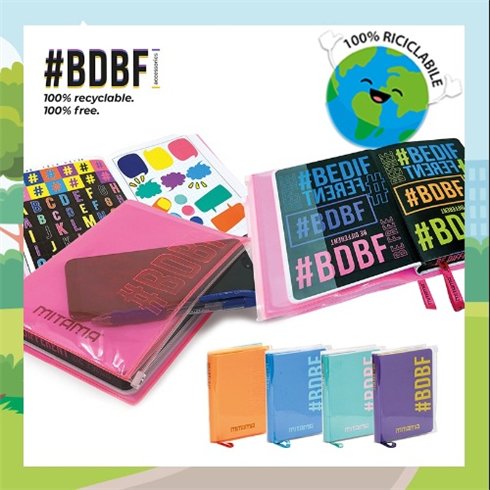 Mitama Diario non datato BDBF Pocket  Fluo/Trasparente Mix
