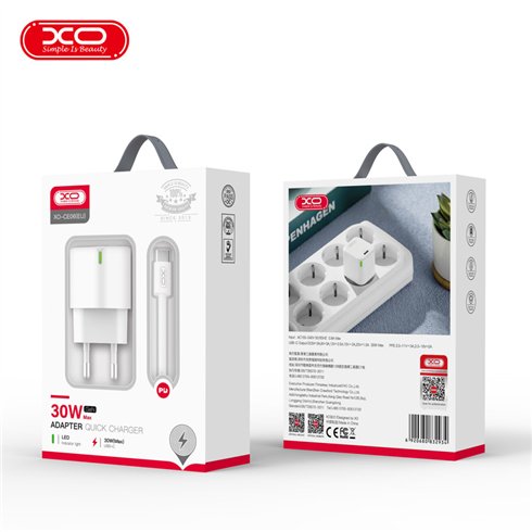 TF Caricatore XO a muro CE06 30W + cavo USB-C USB-C