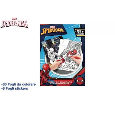 Album da Colorare 21x29 Spiderman + 160 Stickers