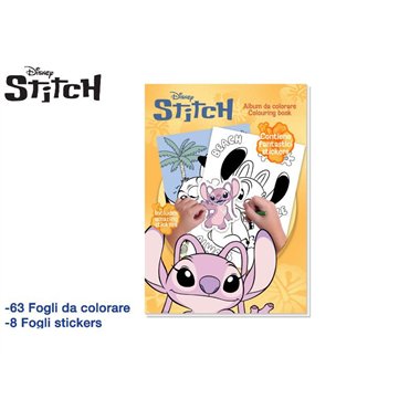 Album da Colorare 21x29 Stitch & Angel + 160 Stickers