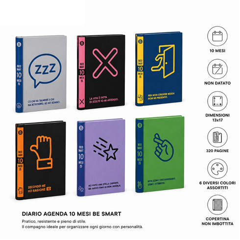 Be Smart Diario agenda 10 mesi Revival NON DATATO